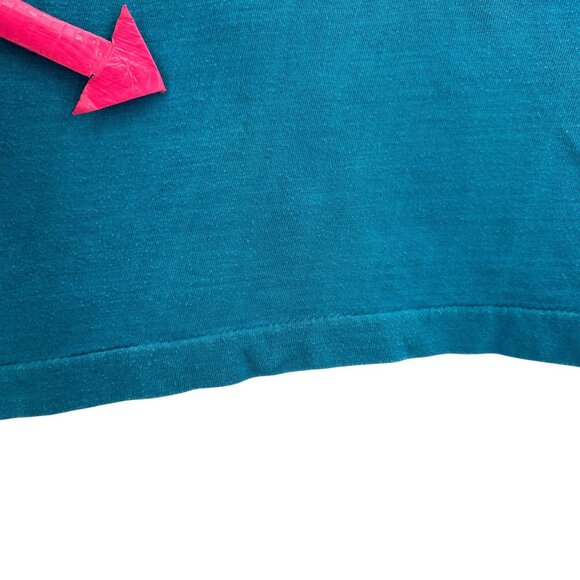 Vintage Poly-Tees Mens Large T-Shirt Denver Single Stitch Blue Graphic USA 1992 - Picture 8 of 11